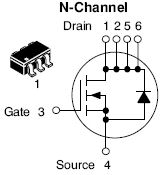NTGS3130N, Power MOSFET 20 V, 5.6 A Single N-Channel, TSOP-6