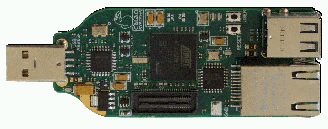 USB-A9263-C02, Встраиваемый компьютер в форм-факторе USB привода на базе микроконтроллера AT91SAM9263 200МГц, 256МБайт NAND Flash, 64Мбайт SDRAM, 64Кбит SPI EEPROM