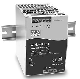 WDR-480-24, Источники питания для установки на DIN-рейку мощностью 480Вт